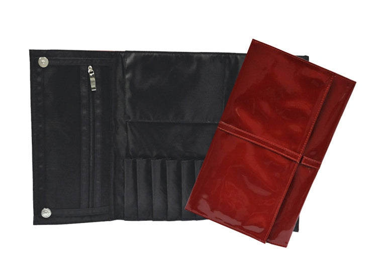 Royal & Langnickel Patent Red 11 Pocket Brush Wrap