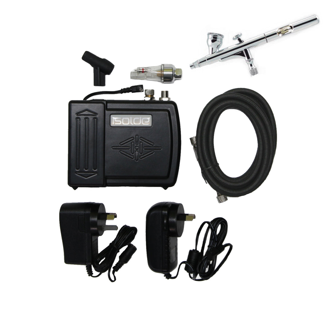 Isolde Portable Compressor & Airbrush Set