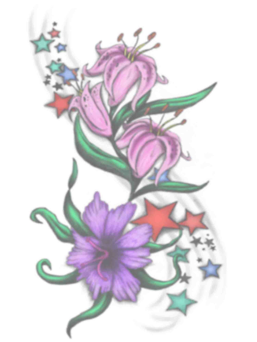 HookUp Tattoo Flowers & Stars